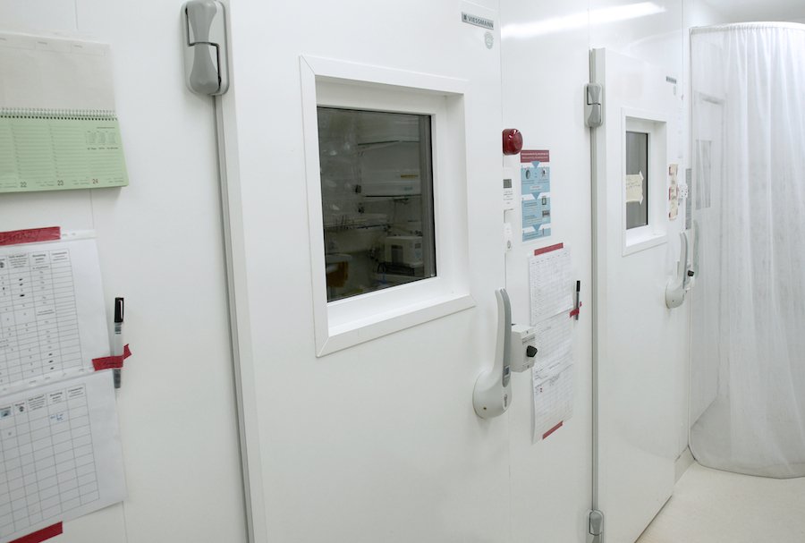 Mosquito sound recording session inside an insectary laboratory